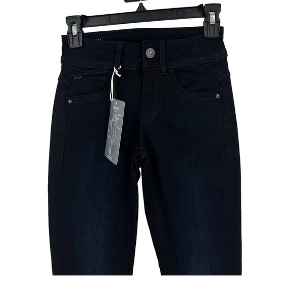 G-Star Raw jeans Lyn mid waist skinny dark blue size 24x32 - Picture 3 of 6